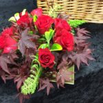 Wedding Flowers Roses and Japanese Maple